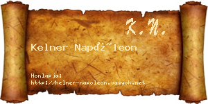 Kelner Napóleon névjegykártya